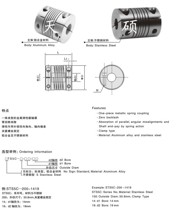 夹紧螺纹线联轴器