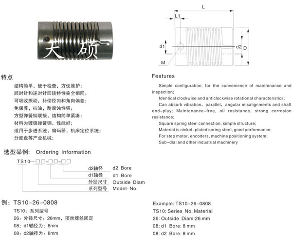 TS10弹簧螺旋钢联轴器